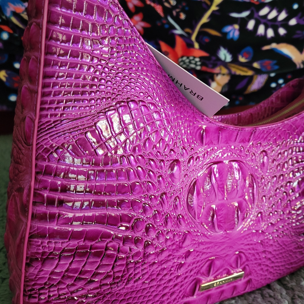 Brahmin Abbott Deep Fuchsia Melbourne Shoulder Bag Nwt - Picture 8 of 16